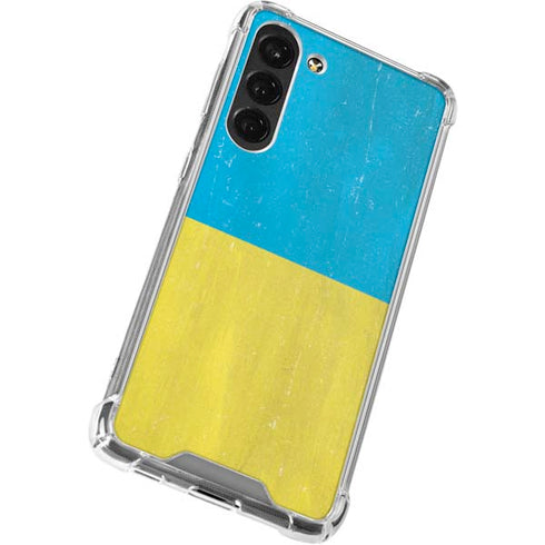 Ukraine Flag Distressed Galaxy S23 Plus Clear Case